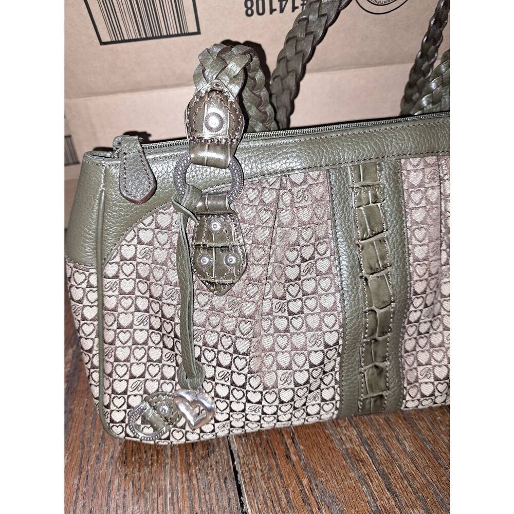 Brighton D451548 Moss Joanna Bag Retired 2010 Purse Handbag Paperwork RARE - Picture 4 of 12